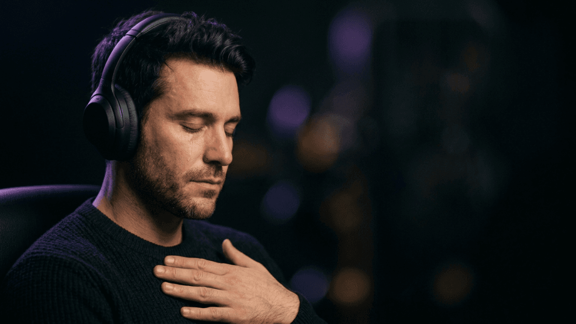 A man moved to tears hearing a custom song made just for him